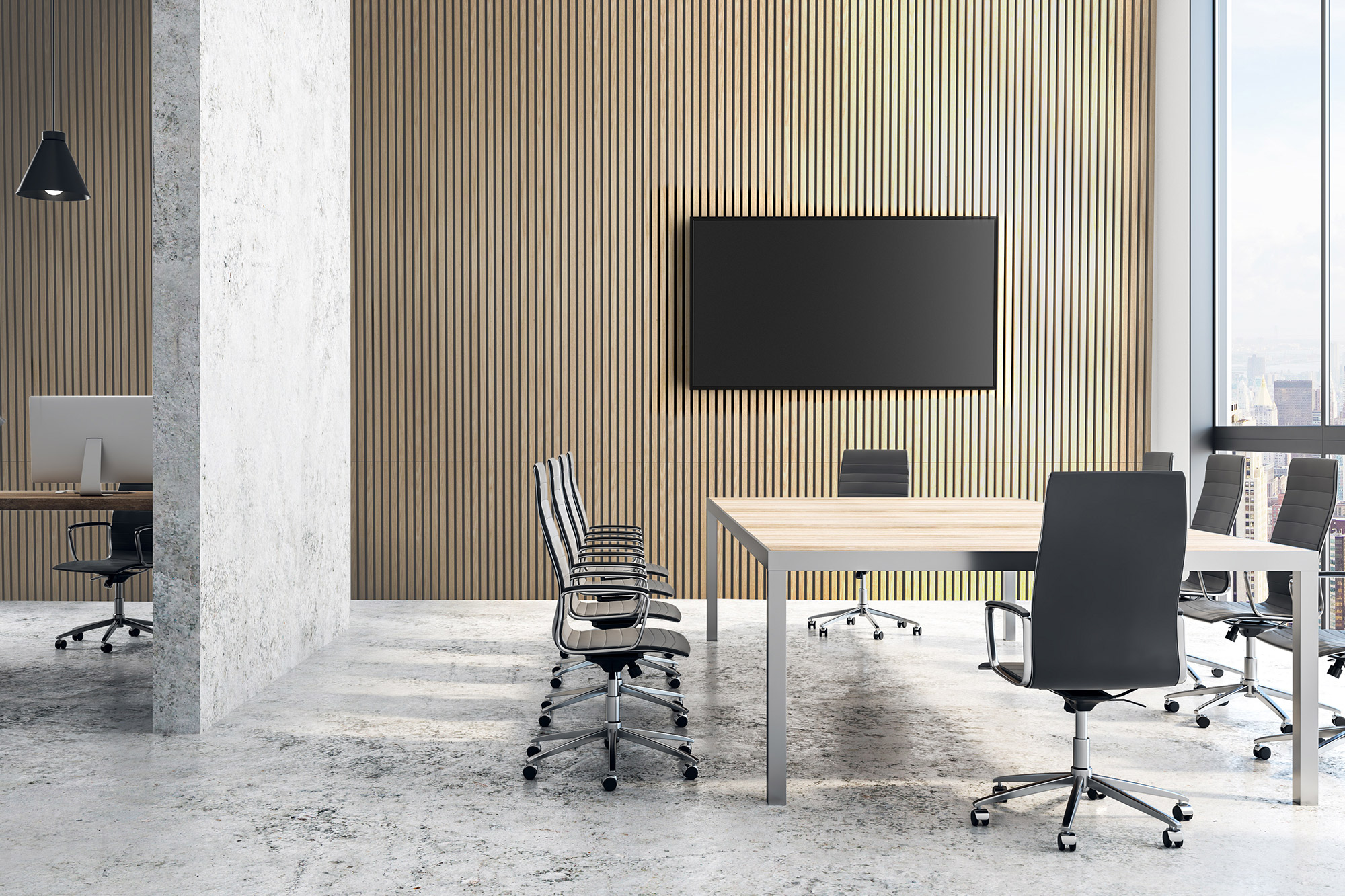 wood slat walls